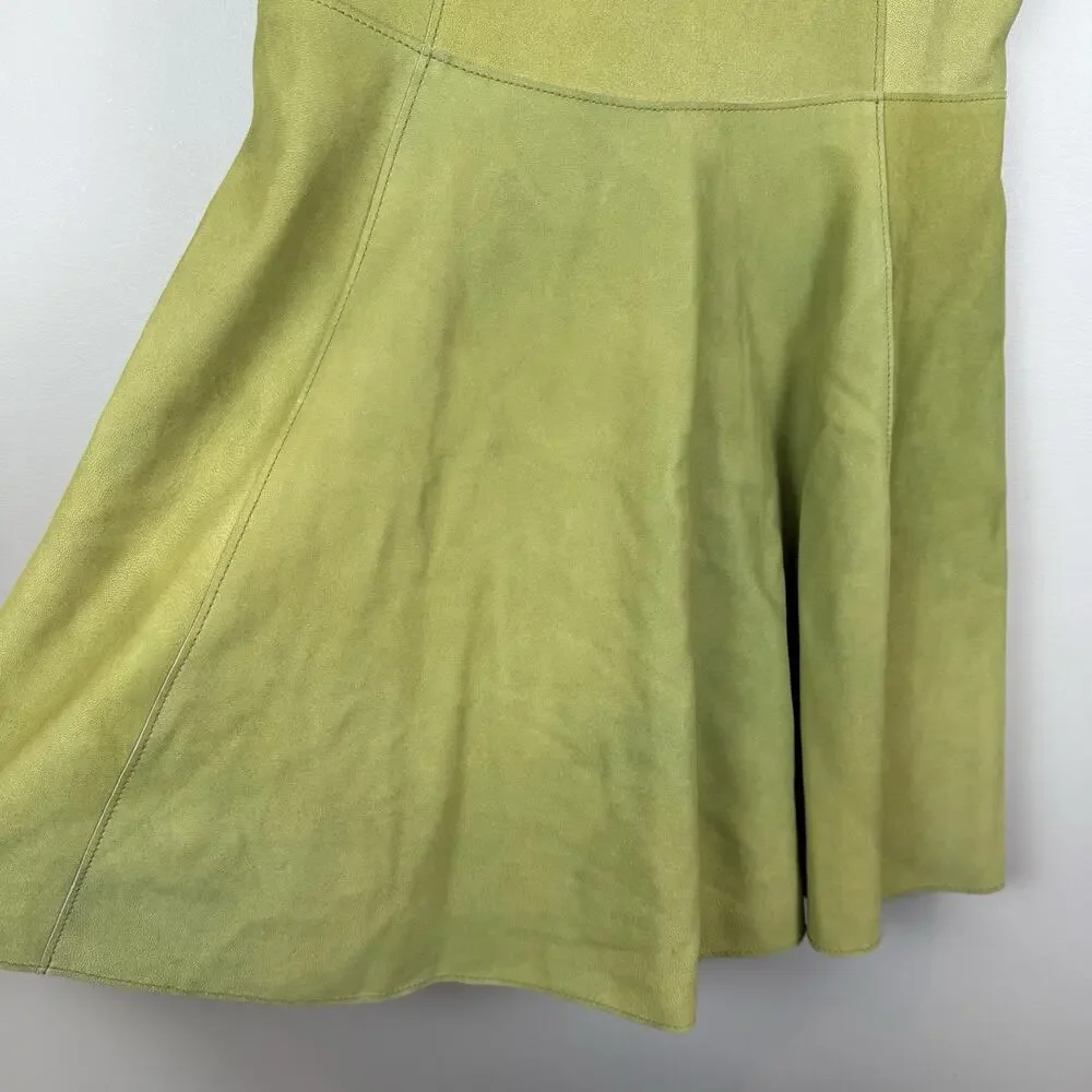 3.1 Phillip Lim Sleeveless Dress Size 0 Green‎ Suede Mini Classic Party Cocktail